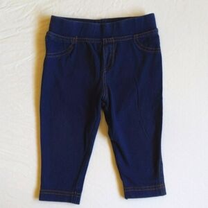 joe fresh cotton stretch knit denim look leggings 6-12 months baby girl